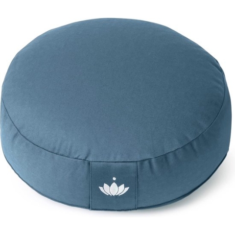 Yogakussen meditatiekussen, extra lang, zithoogte 10 cm, wasbare overtrek van katoen, yoga-zitkussen met speltvulling, GOTS-gecertificeerd