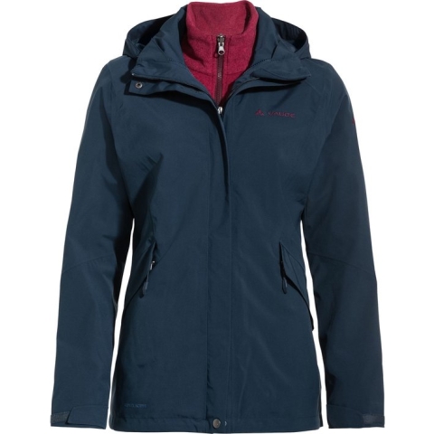 Vaude Womens Rosemoor 3in 1 Jacket - Outdoorjas - Dames - Blauw - Maat 42