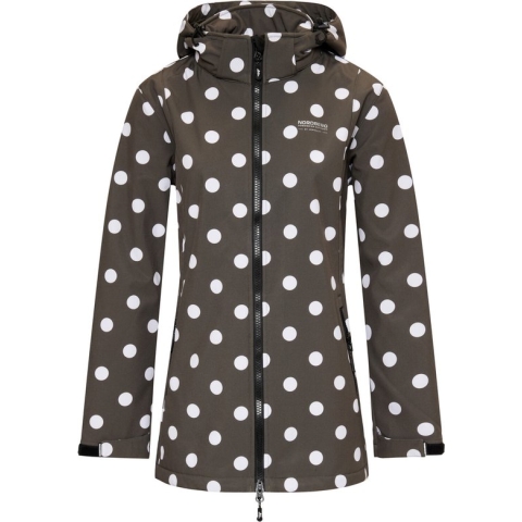 Nordberg Polka Dot Half Dames Softshell - Kleur Groen - Maat XL