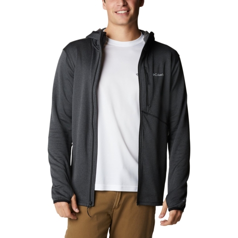 Columbia Park View Fleece Hoodie - Fleece Vest Heren - Black Heather - Maat XXL