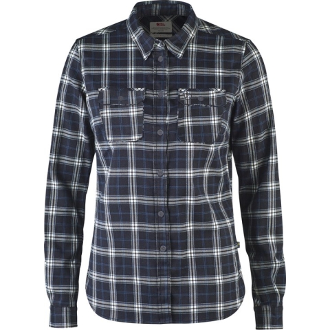 Fjallraven Fjallglim Stretch Shirt LS Women - dames - blouse lange mouwen - maat S - blauw