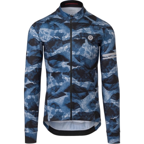 AGU Abstract Mountains Fietsshirt Lange Mouwen Performance Heren - Blue - M