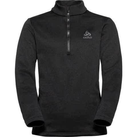 Odlo Middenlaag Loopshirt Halve Rits BERRA Kinderen ZWART - Maat 152