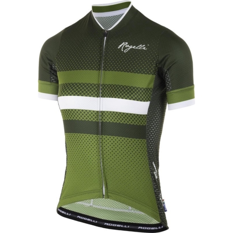 Ds Wielershirt KM Dot- Groen/Wit XL