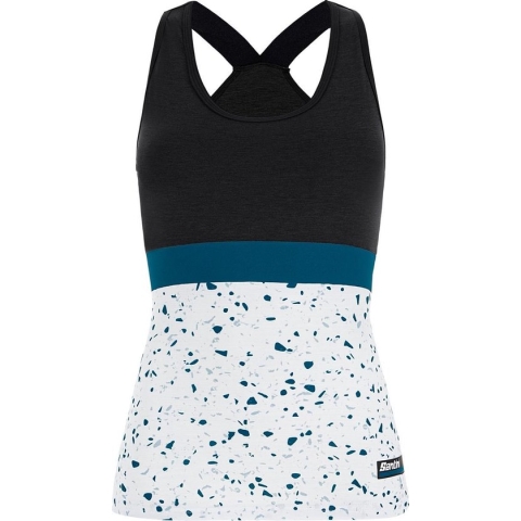 Santini Fietsshirt mouwloos Blauw Dames - Scia Pietra Tank Top For Women Silver Bullet - L