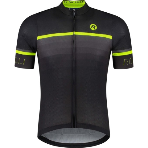 Rogelli Hero II Fietsshirt - Korte Mouwen - Heren - Geel, Zwart, Grijs - Maat S
