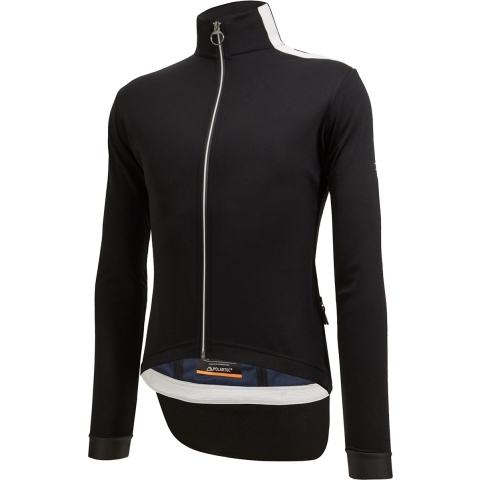 Santini Fietsjack wind en waterdicht Heren Zwart - Vega Multi -  Jacket With Hood Black - XXL