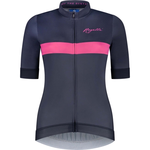 Rogelli Prime Fietsshirt - Korte Mouwen - Dames - Blauw, Roze - Maat L