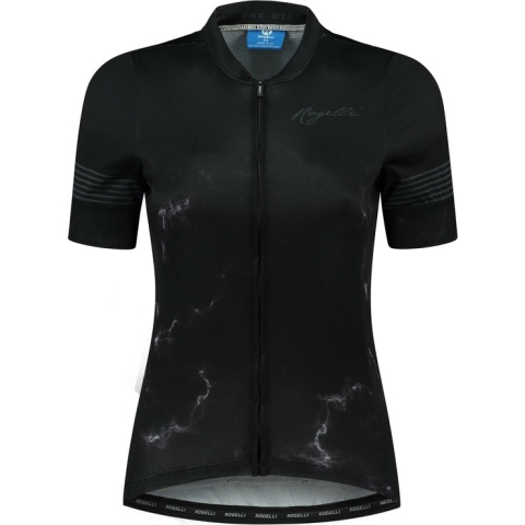 Rogelli Marble Fietsshirt - Korte Mouwen - Dames - Zwart, Grijs - Maat XL