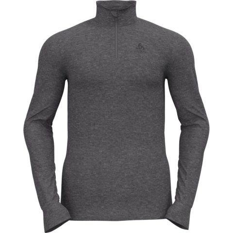 ODLO BL TOP Turtle neck l/s half zip ACTIVE W Mannen Thermoshirt - Odlo Steel Grey Melange - Maat M