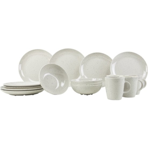Gimex Solid Line Servies - Granite - Beige - 16-Delig