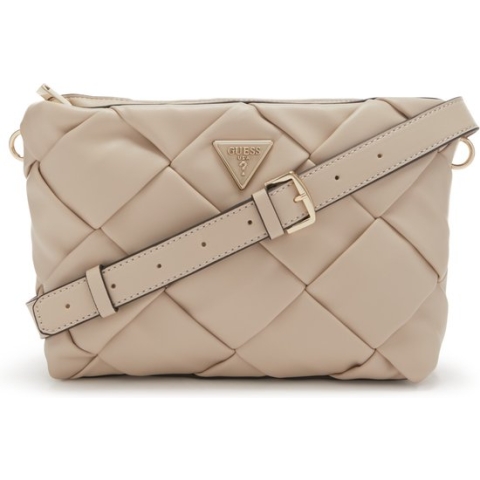 Guess Zaina Girlfriend Crossbody Dames Tasje - Stone - One Size