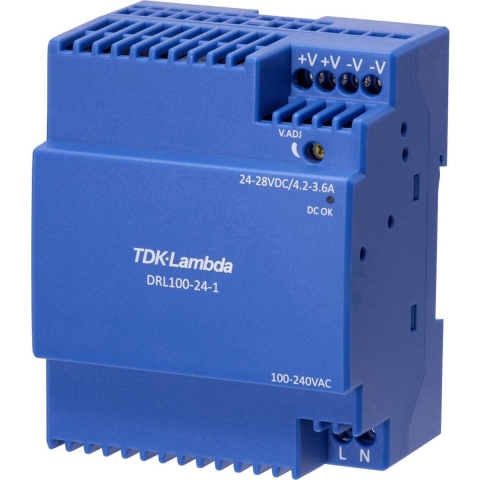TDK-Lambda DRL100-24-1 DIN-rail netvoeding 24 V 3.67 A 100.8 W Inhoud: 1 stuk(s)