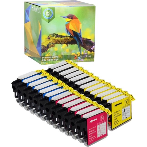 Ink Hero - 24 Pack - Inktcartridge / Alternatief voor de Brother LC985 DCP-J125 DCP-J140W DCP-J315W DCP-J515W MFC-J220 MFC-J265W MFC-J410 MFC-J415W