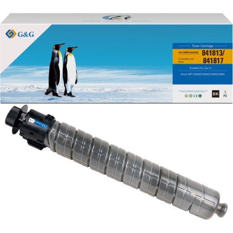 G&G C3503 toner compatibel met Ricoh MP C3503 (841817) Tonercartridge zwart 1 stuk(s) Huismerk