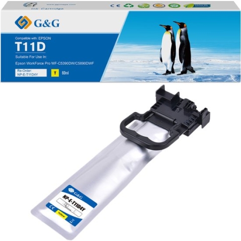 G&G Huismerk C13T11 inktcartridge Alternatief voor Epson C13T11D440 geel - Hoge capaciteit