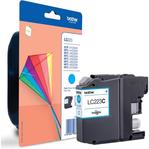 Brother inktcartridge, 600 pagina's, OEM LC-223C, cyaan 10 stuks