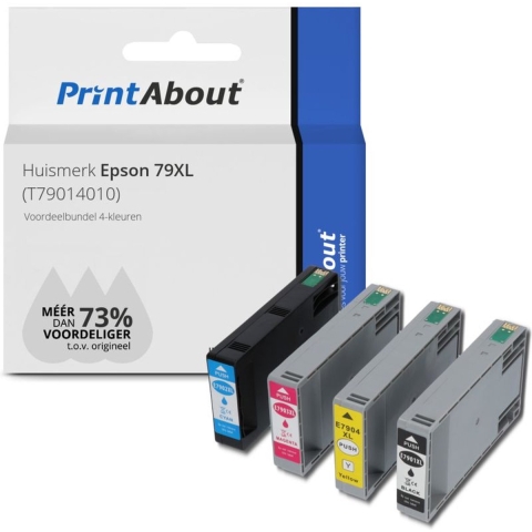 PrintAbout - Inktcartridge / Alternatief voor de Epson T79014010 / 4 Kleuren