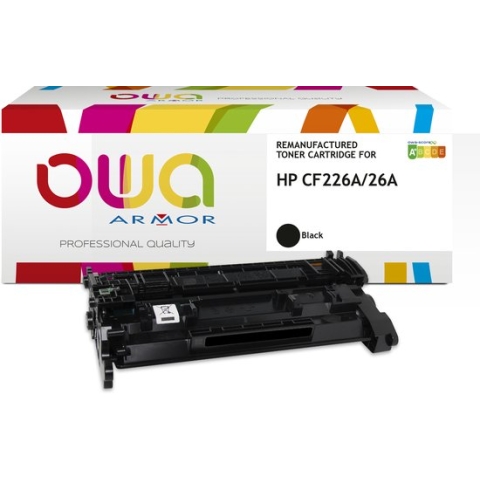 OWA toner HP CF226A - refurbished original HP cartridge - Zwart