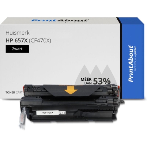 PrintAbout huismerk Toner 657X (CF470X) Zwart Hoge capaciteit geschikt voor HP