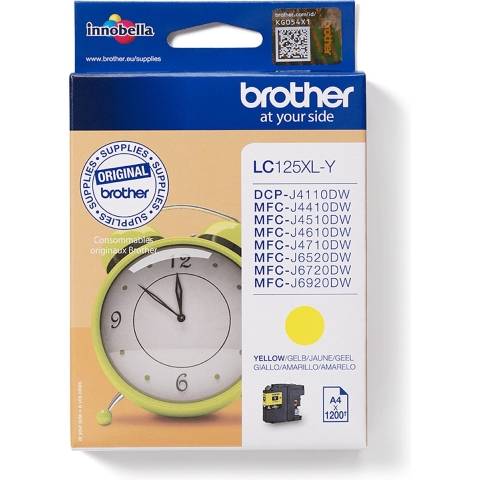 Inkcartridge brother lc-125xl geel - 5 stuks