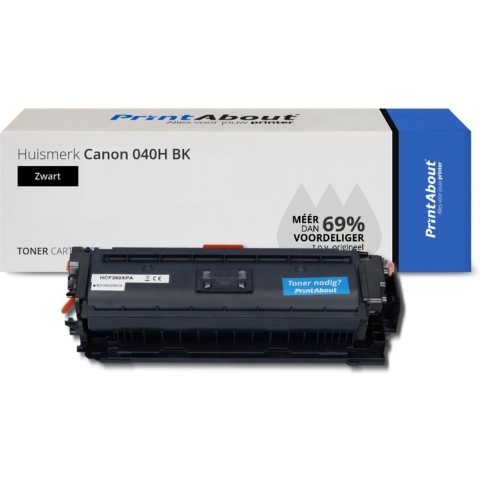 PrintAbout huismerk Toner 040H BK Zwart Hoge capaciteit geschikt voor Canon