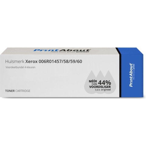 PrintAbout huismerk Toner 006R01457/58/59/60 4-kleuren Voordeelbundel Extra hoge capaciteit geschikt voor Xerox