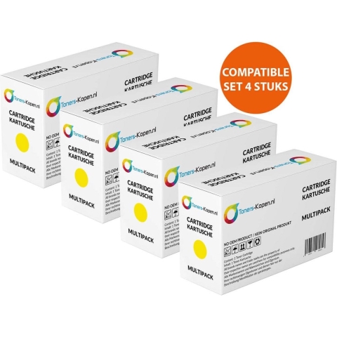 huismerk 4X Toner voor HP 412X CF412X geel M452 M477