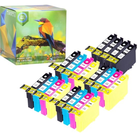 Ink Hero - 20 Pack - Inktcartridge / Alternatief voor de Epson T1285 T1281 Stylus Office BX305F Stylus Office BX305FW BX305FW Plus S22 SX125 SX130 SX230 SX235W SX420W SX425W SX430W SX435W SX438W SX440W SX445W SX445WE