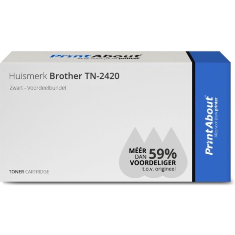 PrintAbout huismerk Toner TN-2420 Zwart Voordeelbundel Hoge capaciteit geschikt voor Brother