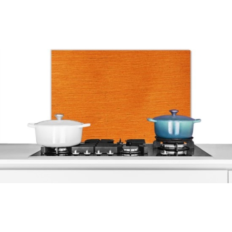 Spatscherm Keuken - Kookplaat Achterwand - Spatwand Fornuis - 70x50 cm - Koperen structuur van bladkoper - Aluminium - Wanddecoratie - Muurbeschermer - Hittebestendig