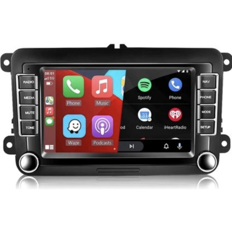 Autoradio 7 inch voor Seat/Skoda/Volkswagen 1GB+16GB Android 12 Carplay/Auto/GPS/RDS/DSP/NAV