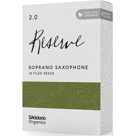 D'Addario Woodwinds Organic Reserve Soprano Saxophone Reeds 2.0 (10 stuks)