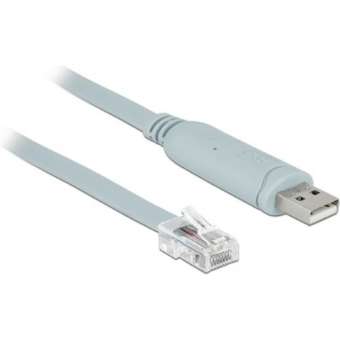 USB-A (m) naar RJ45 (m) seriële RS232 adapter / grijs - 5 meter