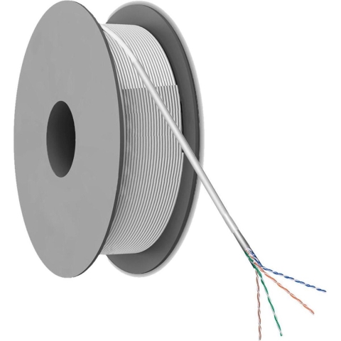 Netwerkkabel - Cat 6 - F/UTP - Vaste kern - CCA - 6.0mm - 305 meter - PVC - Op rol - Grijs - Allteq