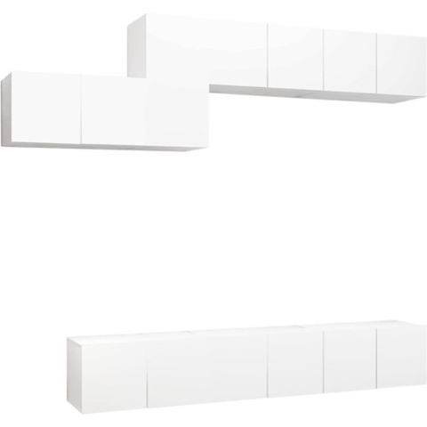 vidaXL-7-delige-Tv-meubelset-spaanplaat-wit