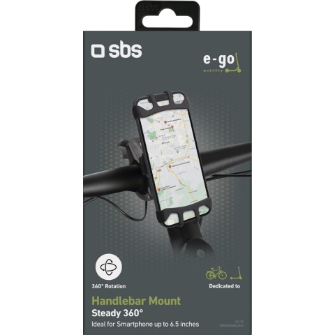 SBS 360 Rotatable Telefoonhouder Fiets - Zwart