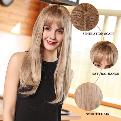 Vrouwen Natuurlijke Kijken Synthetische Pruiken - Women's Wigs- ‎ 22,4 x 16,2 x 5 cm; 370 gram
