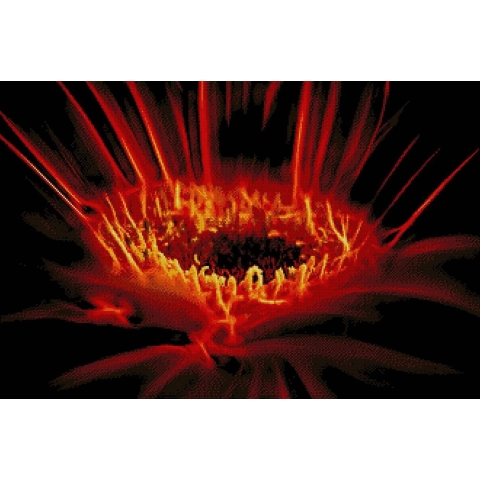 Borduurpakket Flaming Flower Center