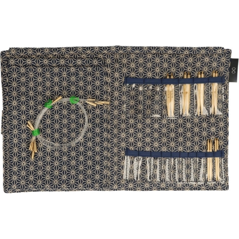 Seeknit Shirotake verw. rondbreinaaldenset SH blauw.