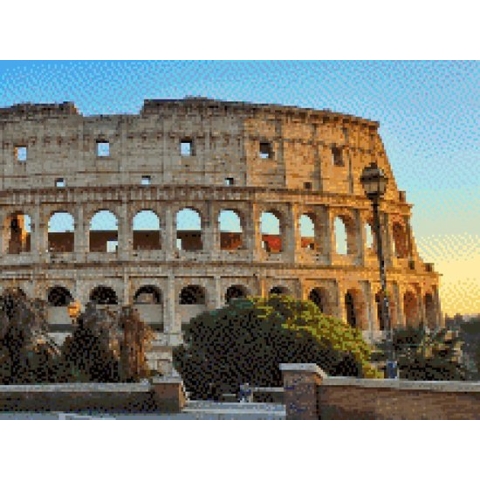 MyHobby Borduurpakket – Colosseum Rome 40×30 cm - Aida stof 5,5 kruisjes/cm (14 count)