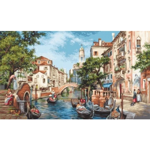 Luca-s borduurpakket The Streets of San Polo om te borduren b589