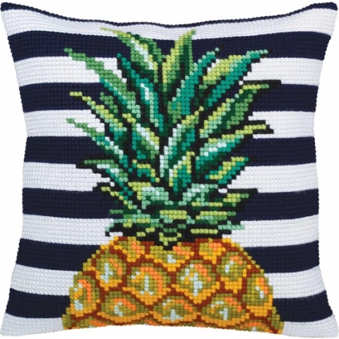 Kussen Pineapple - borduurpakket Collection d'Art