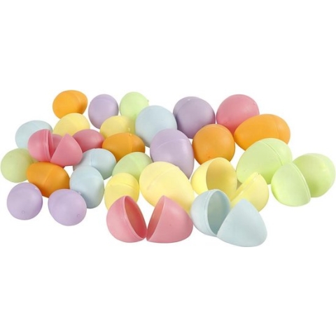 Eieren, h: 4,5+6 cm, d: 3+4 cm, 180 stuks, pastelkleuren, pastelkleuren