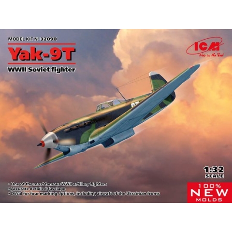 1:32 ICM 32090 Yak-9T - WWII Soviet fighter Plastic Modelbouwpakket