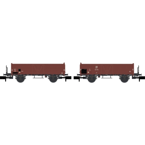Hobbytrain - 2er Set Offene Guterwagen L6 Sbb Iii Holz-ausf. (?/21) * - HOB-H24351