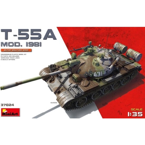 Miniart - T-55a Mod.1981 (Min37024) - modelbouwsets, hobbybouwspeelgoed voor kinderen, modelverf en accessoires