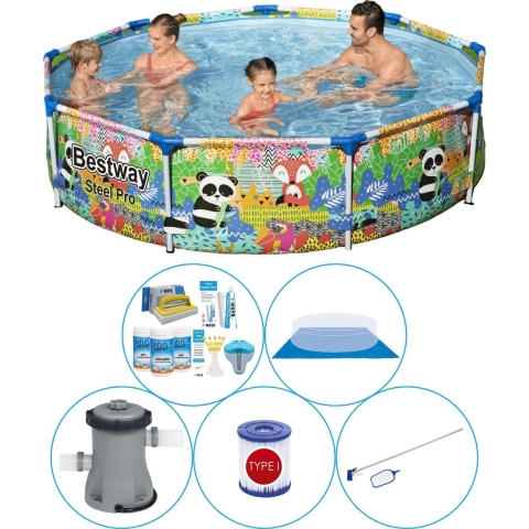 Steel Pro Dieren Rond 274x66 cm - Zwembad Pakket