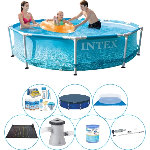 Metal Frame Rond Strandzijde 305x76 cm - Zwembad Deal