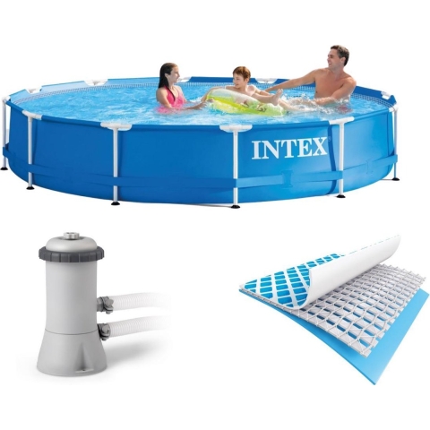 Intex Metal Frame zwembad met Filterpomp (Ø366x76 cm)